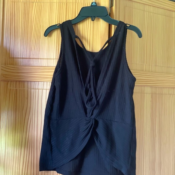 Waffle knit tie back tank top • Size Small - Picture 1 of 2